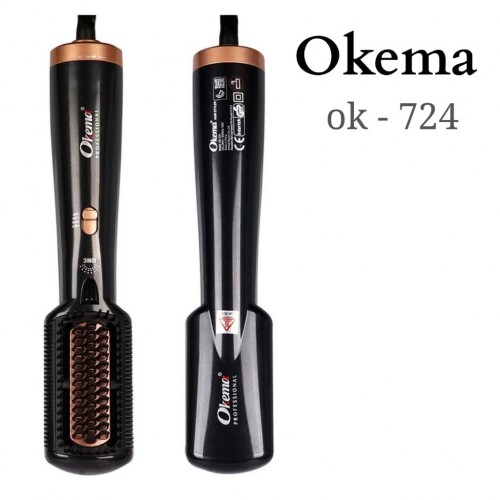 Okema 3 in 1 hair dryer and brush - black